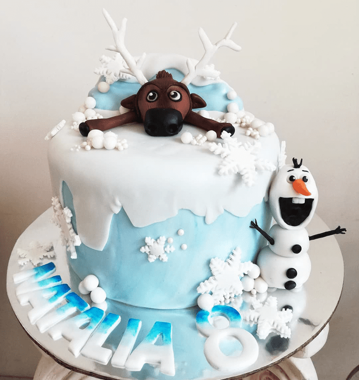 Appealing Olaf Cake