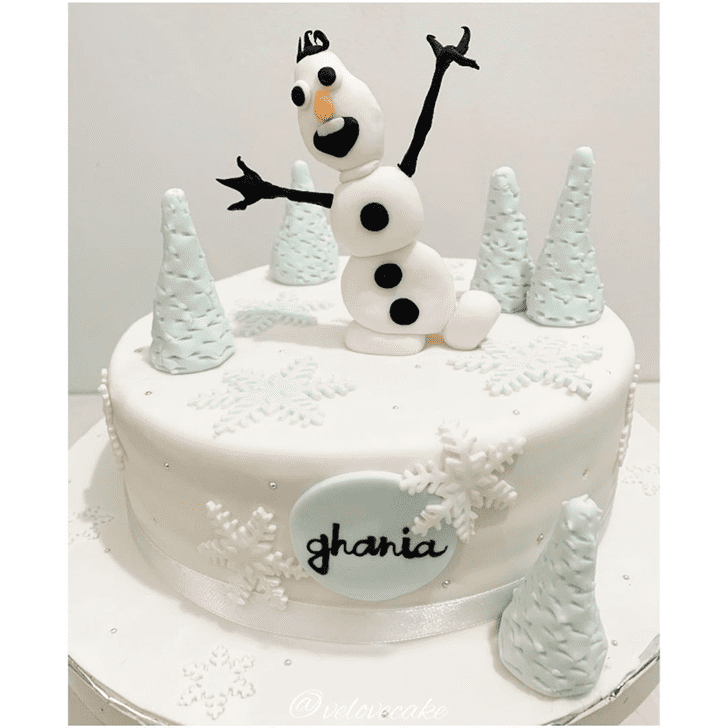Lovely Olaf Cake Design
