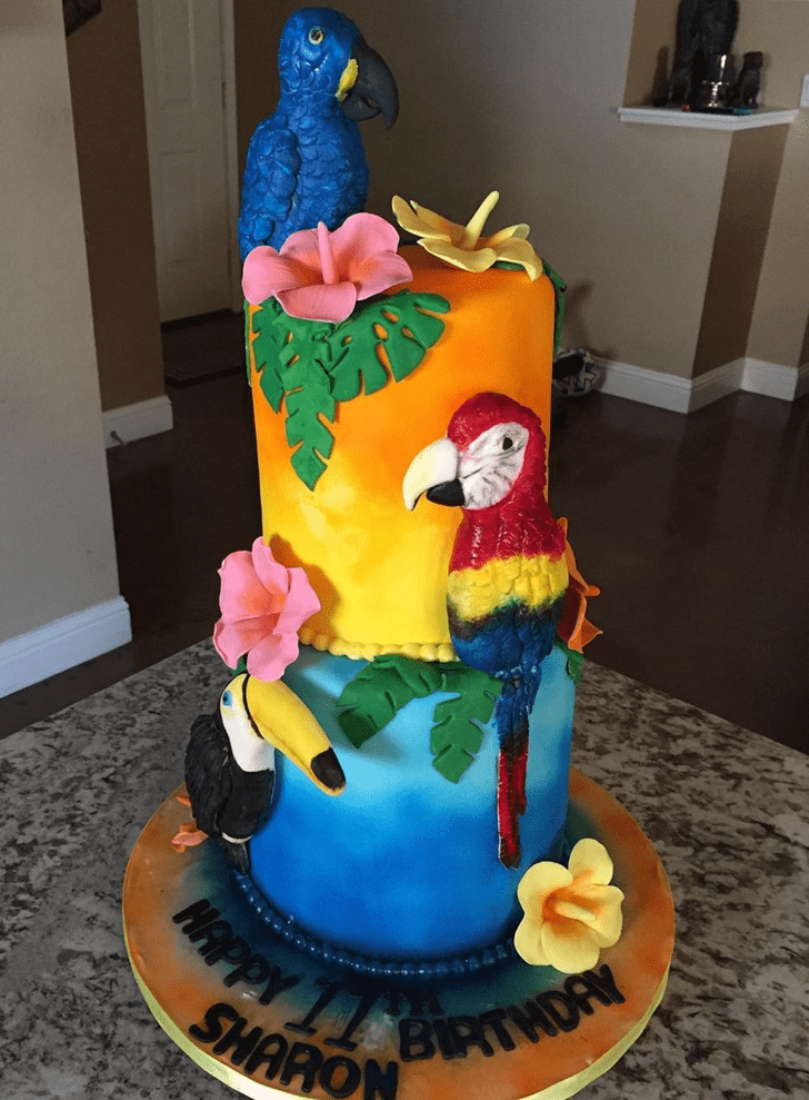 Shapely Parrot Cake