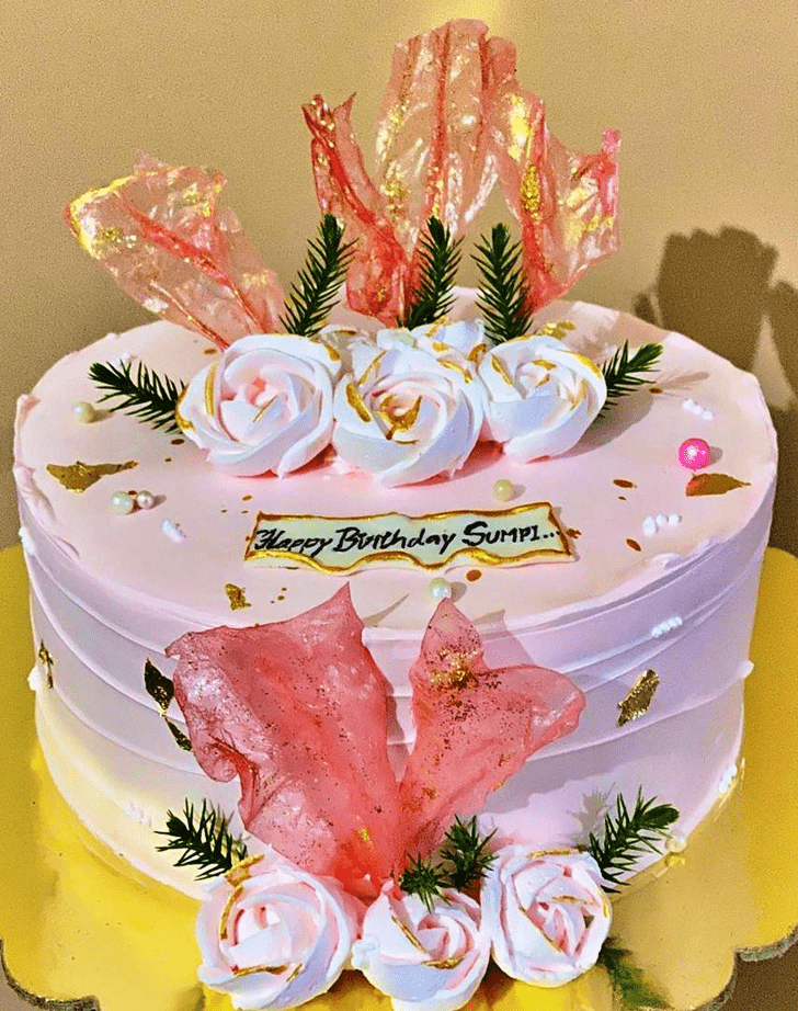 Lovely Peachy Cake Design