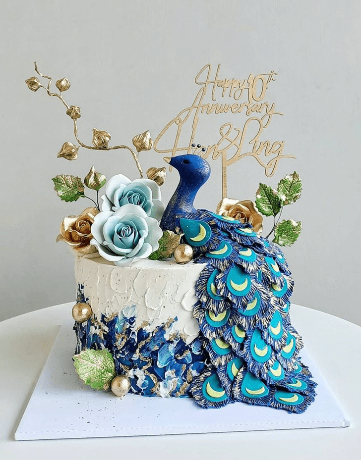 Appealing Peacock Cake