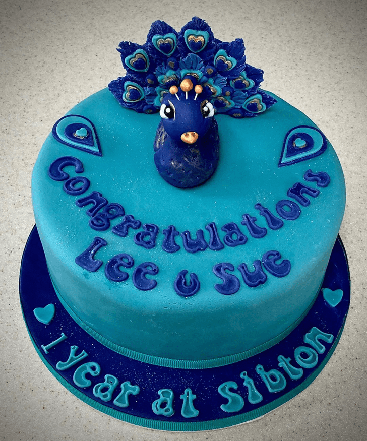 Beauteous Peacock Cake