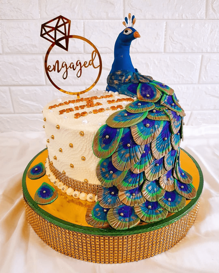 Charming Peacock Cake
