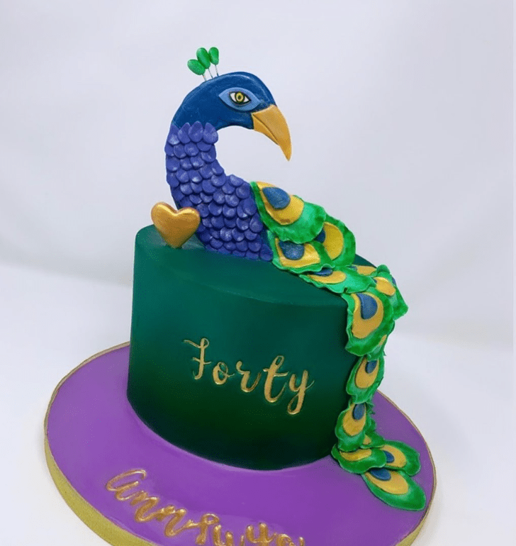 Delightful Peacock Cake
