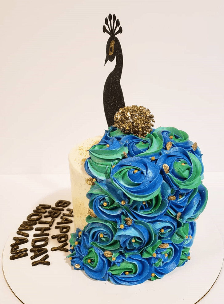 Inviting Peacock Cake