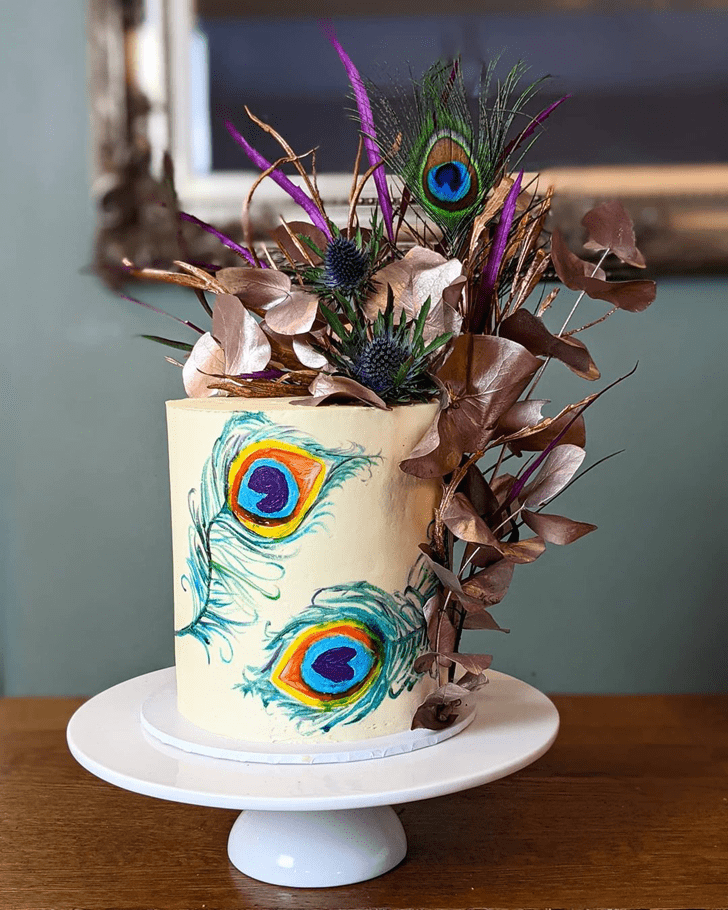 Pretty Peacock Cake
