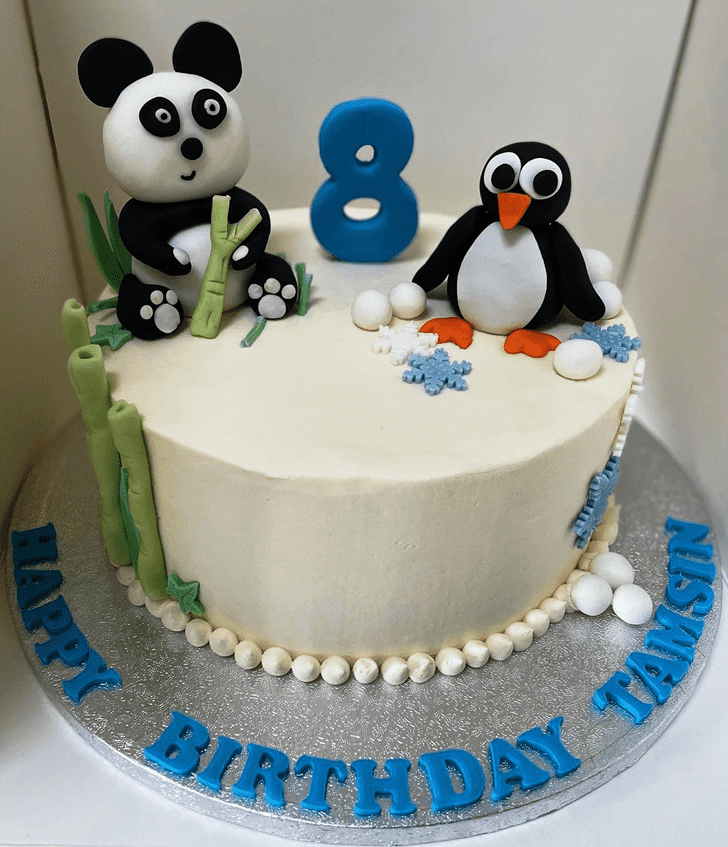 Delicate Penguin Cake