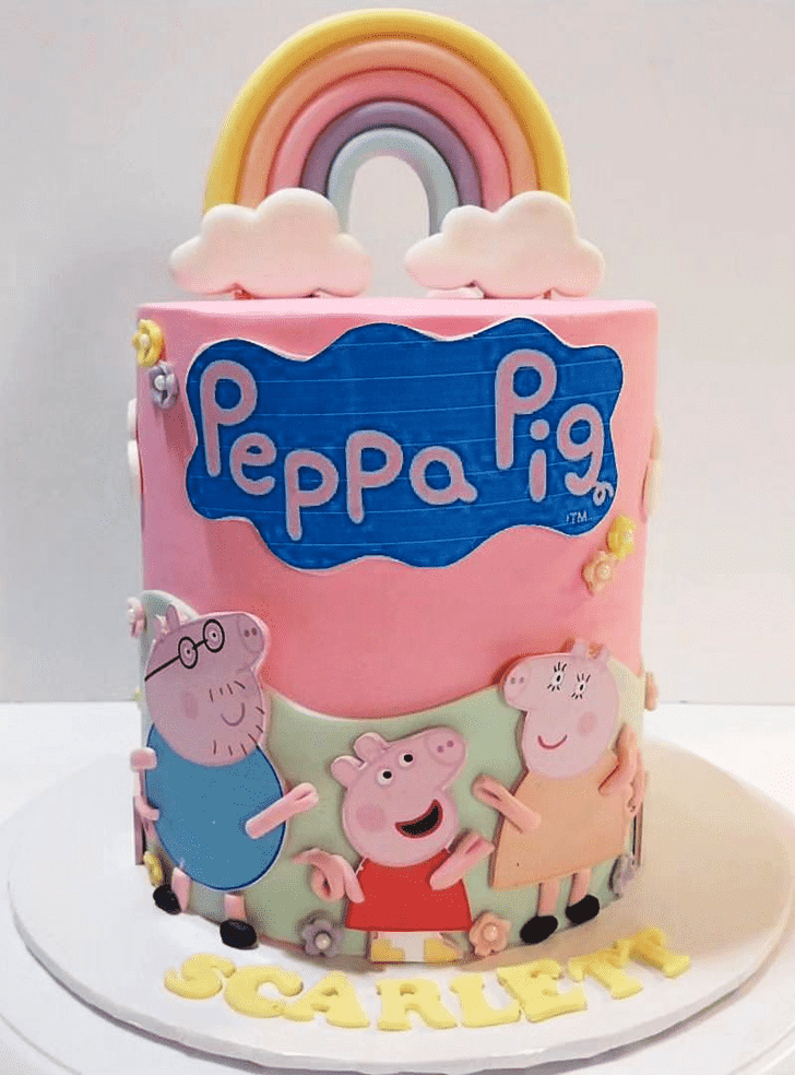 Resplendent Peppa Pig Cake