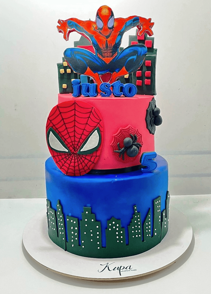 Angelic Peter Parker Cake