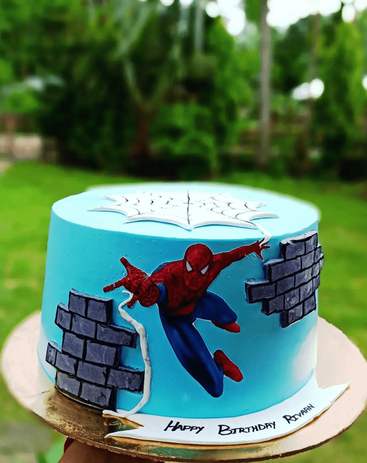 Pleasing Peter Parker Cake