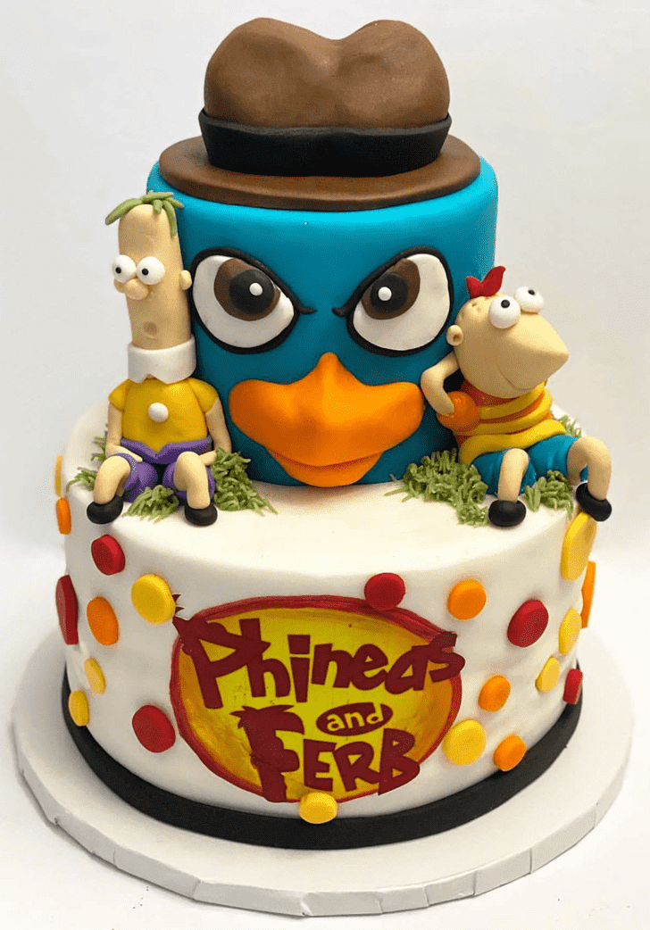 Angelic Phineas and Ferb Cake