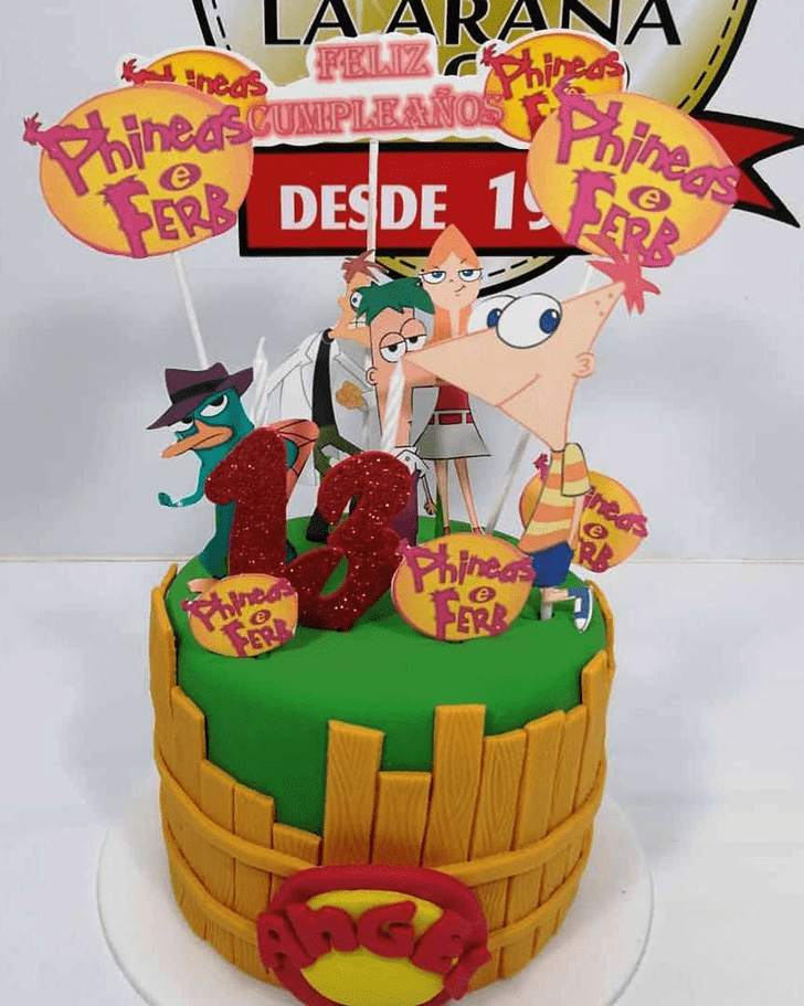 Bewitching Phineas and Ferb Cake