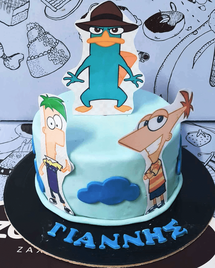 Cute Phineas and Ferb Cake