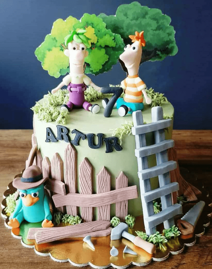 Enticing Phineas and Ferb Cake
