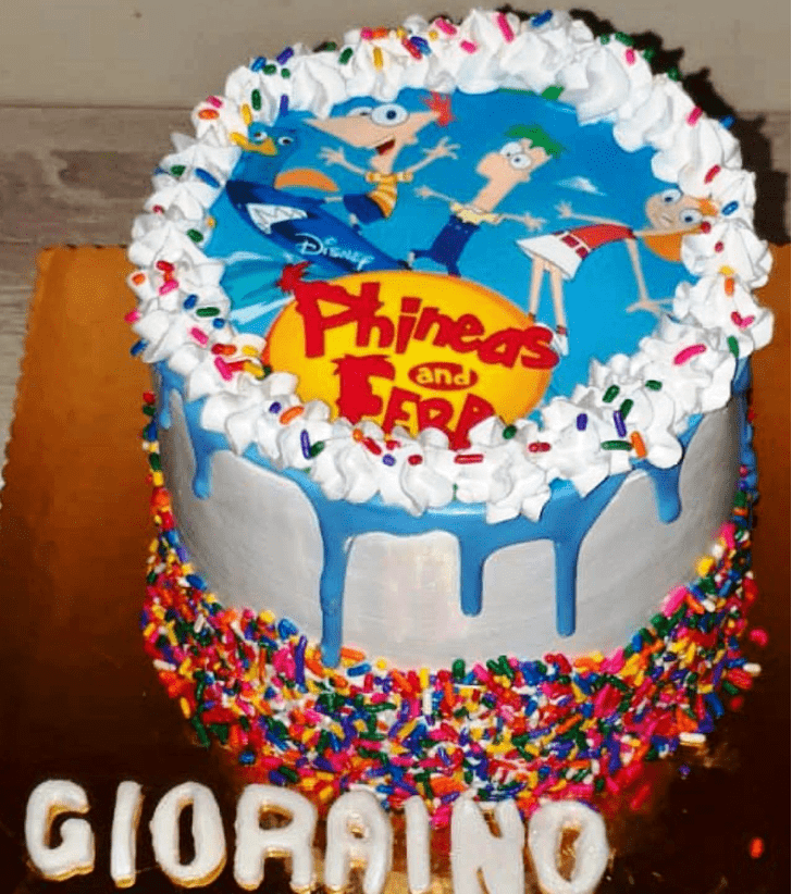Fine Phineas and Ferb Cake