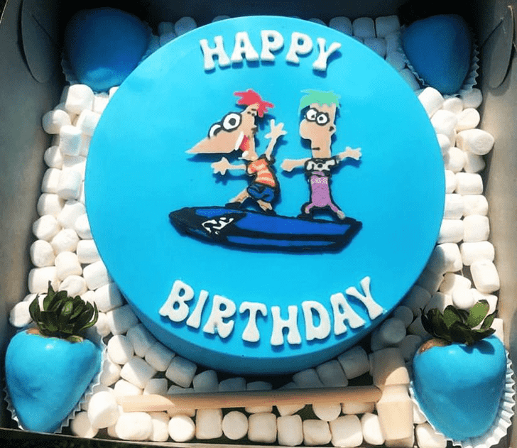 Gorgeous Phineas and Ferb Cake