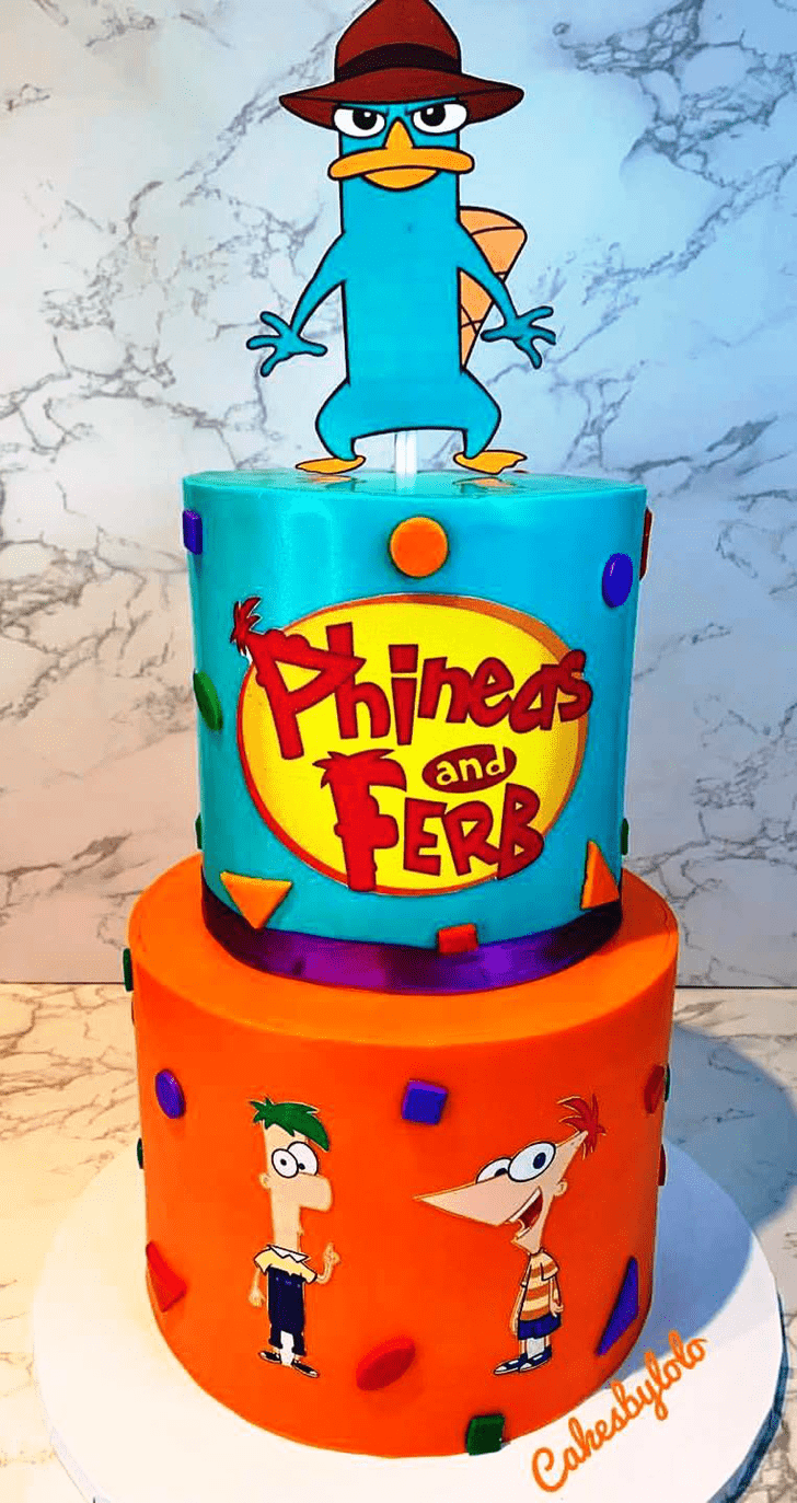 Nice Phineas and Ferb Cake