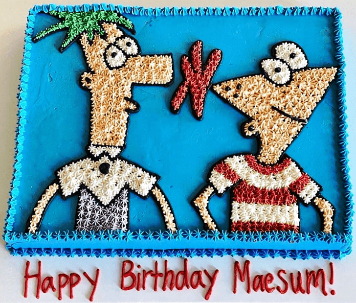 Resplendent Phineas and Ferb Cake
