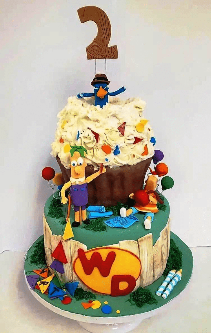 Shapely Phineas and Ferb Cake