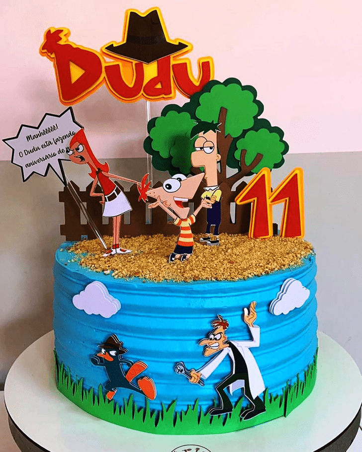 Slightly Phineas and Ferb Cake