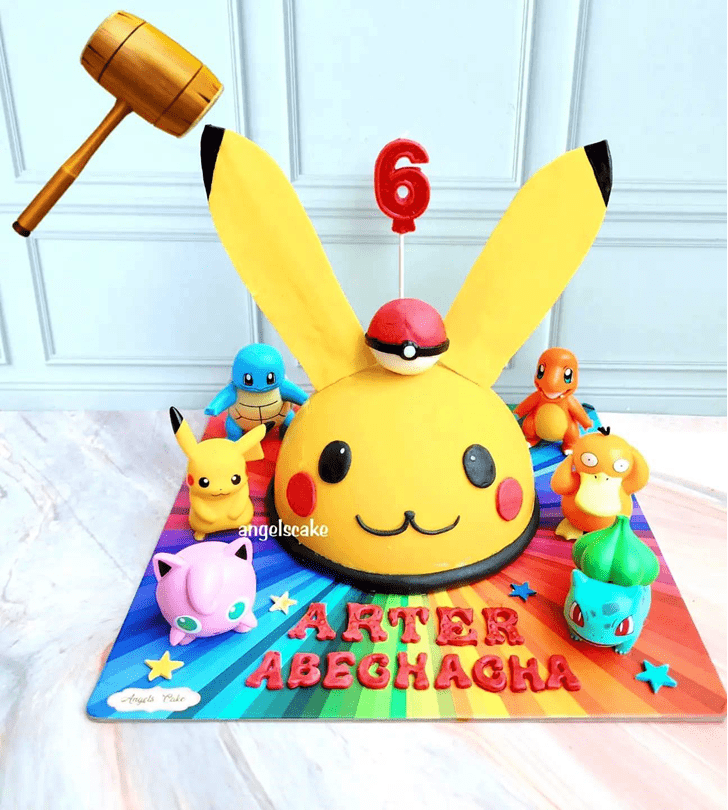 Beauteous Pikachu Cake