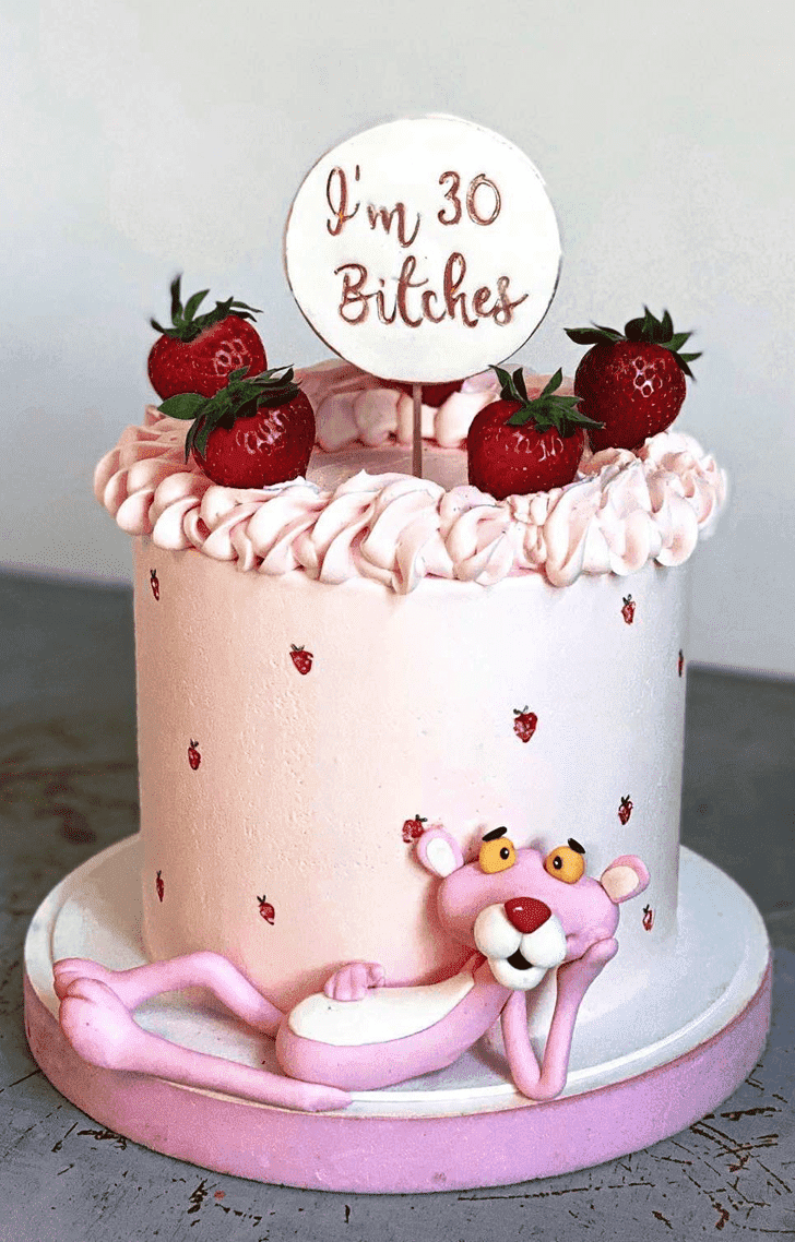 Adorable Pink Panther Cake