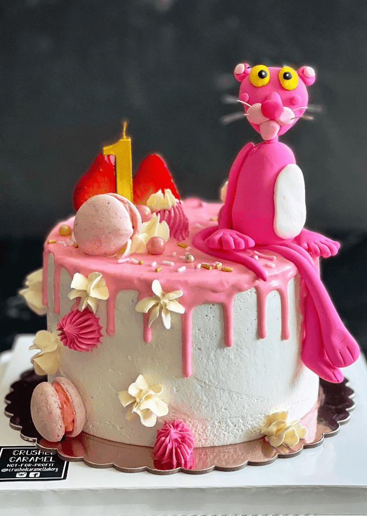 Inviting Pink Panther Cake