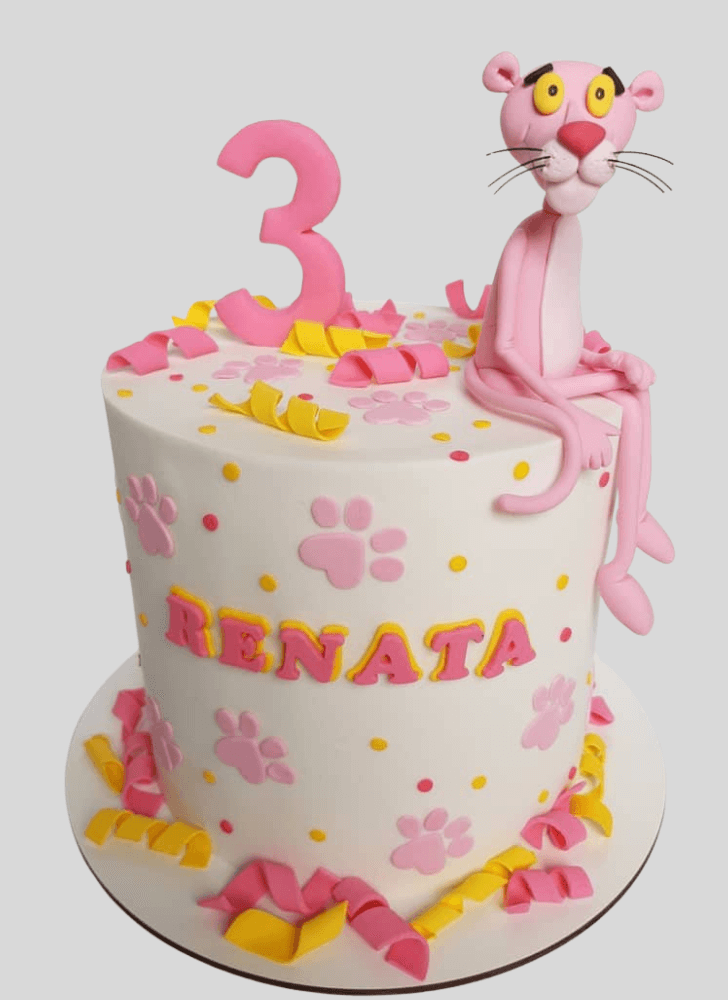 Admirable Pink Panther Cake Design