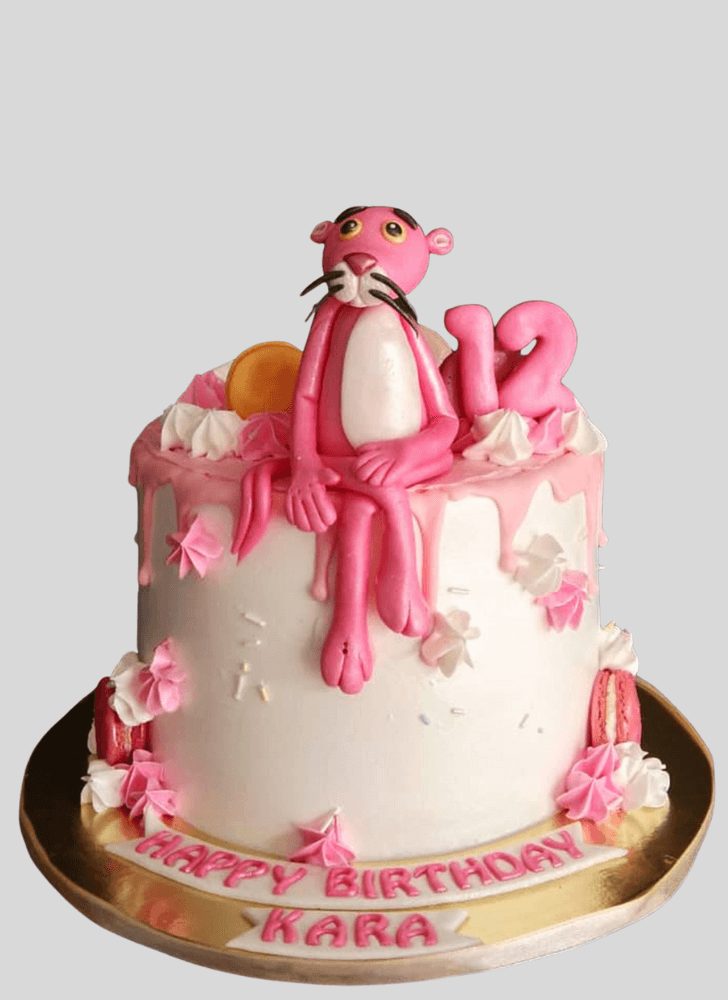 Adorable Pink Panther Cake