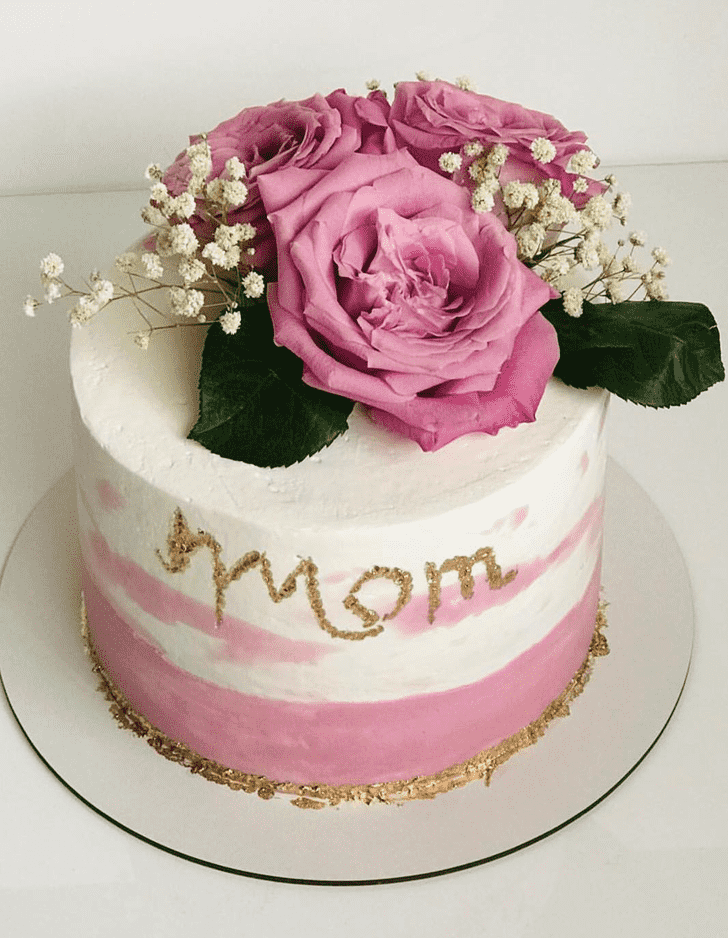 Admirable Pink Rose Cake