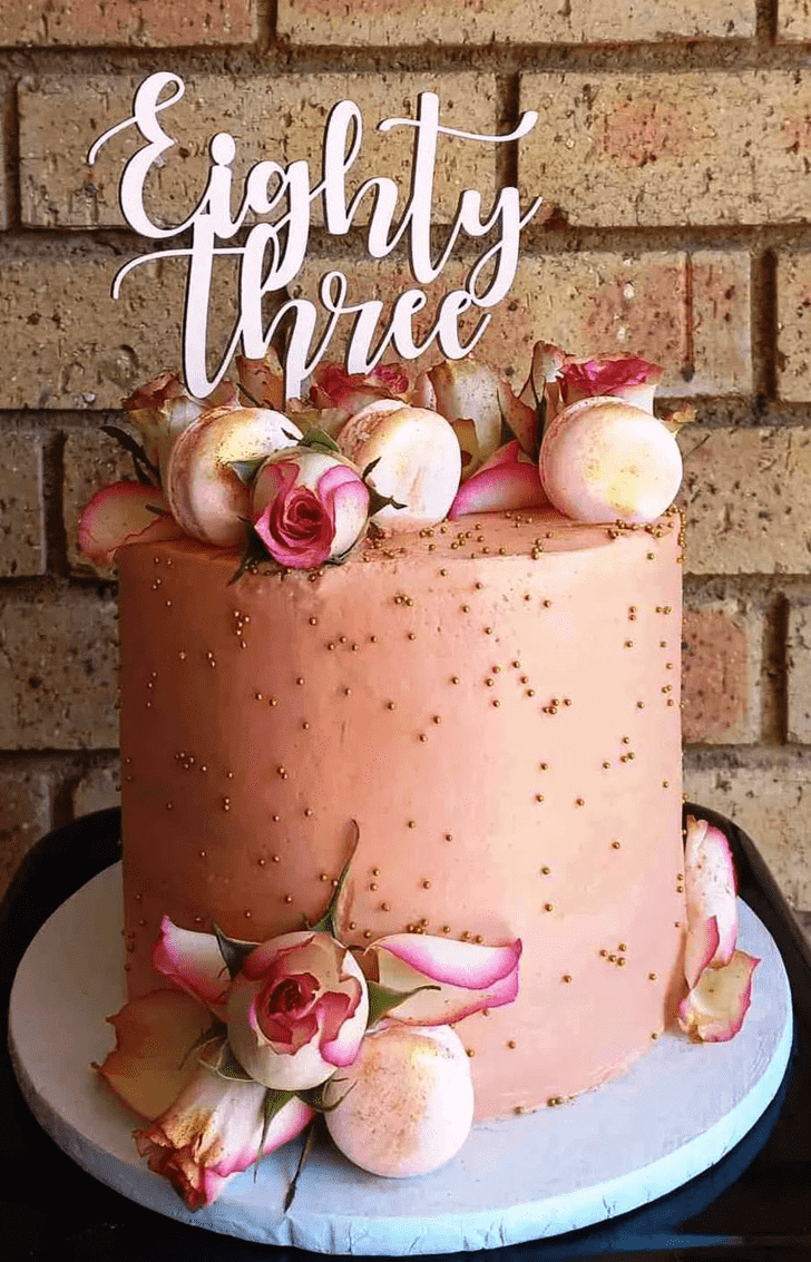 Delightful Pink Rose Cake