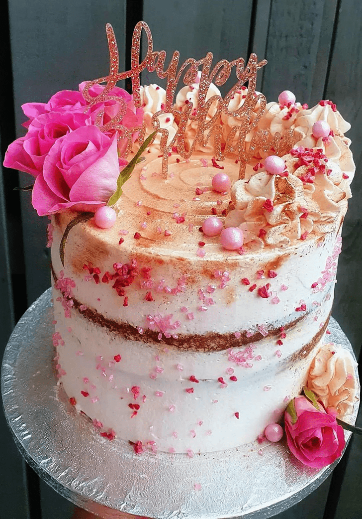 Divine Pink Rose Cake