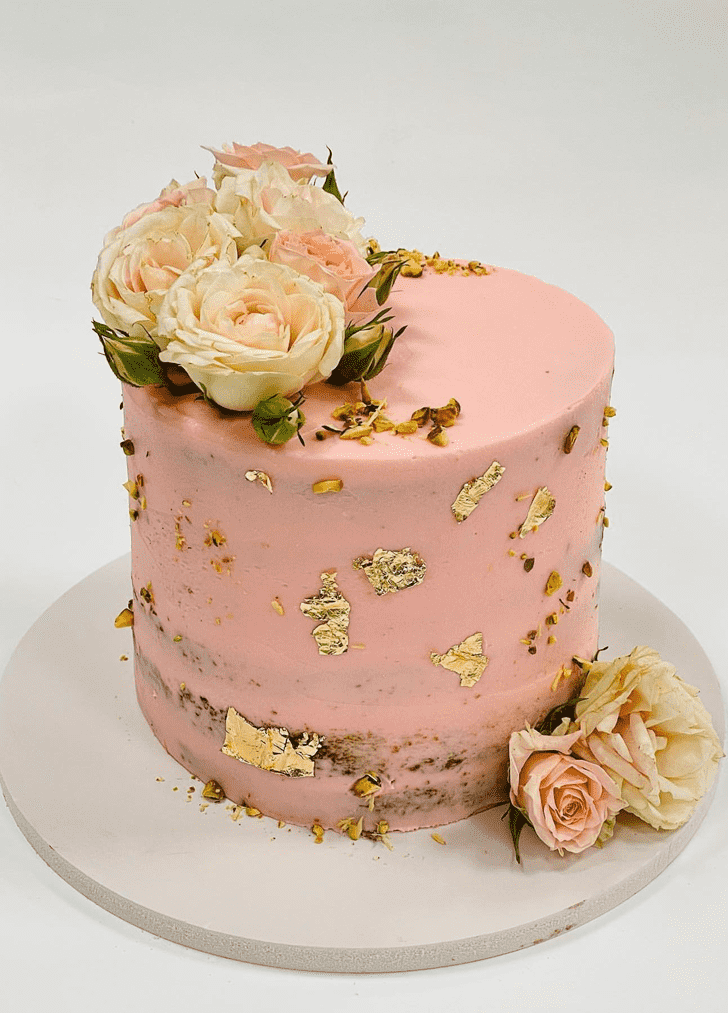 Excellent Pink Rose Cake