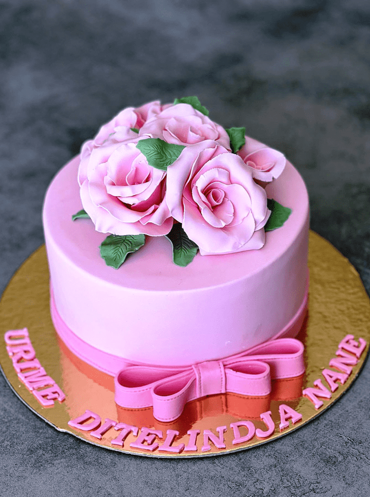 Good Looking Pink Rose Cake