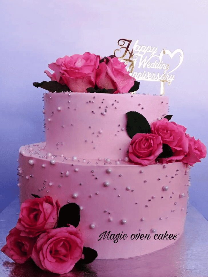 Marvelous Pink Rose Cake