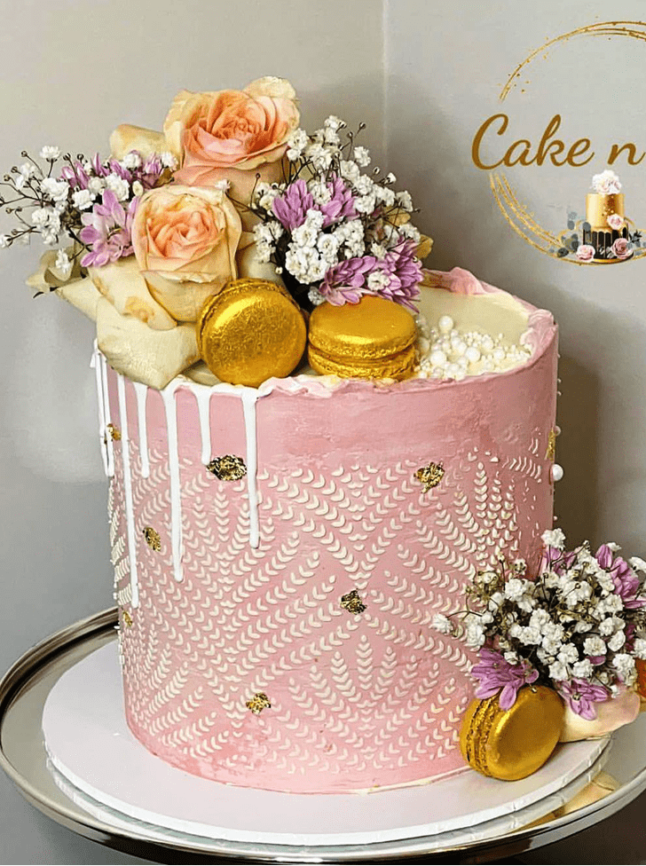 Nice Pink Rose Cake