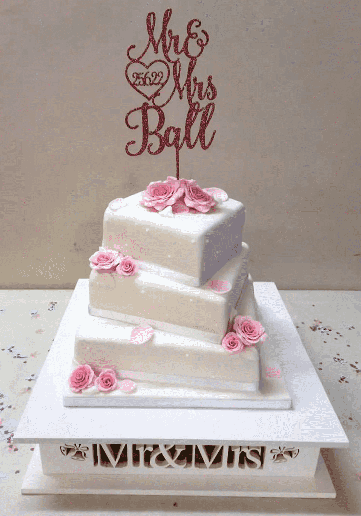 Ravishing Pink Rose Cake