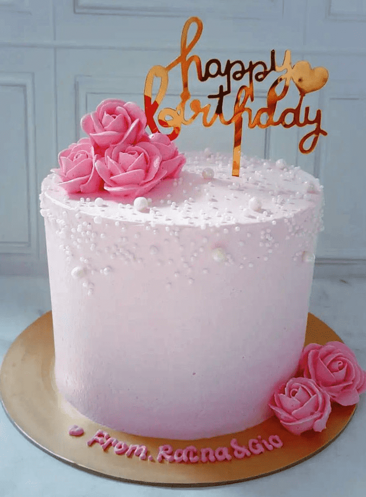 Resplendent Pink Rose Cake