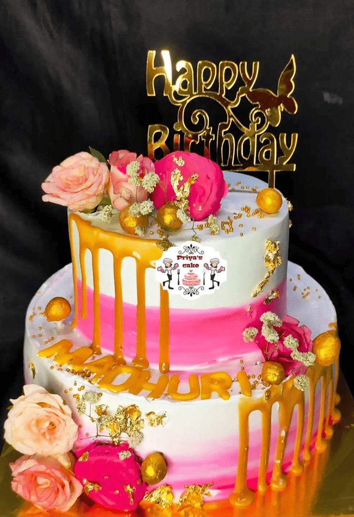 Shapely Pink Rose Cake