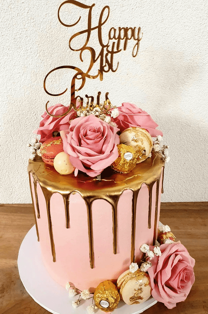 Splendid Pink Rose Cake