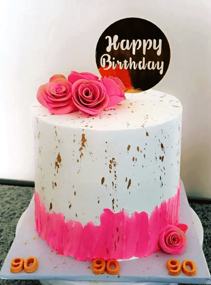 Wonderful Pink Rose Cake