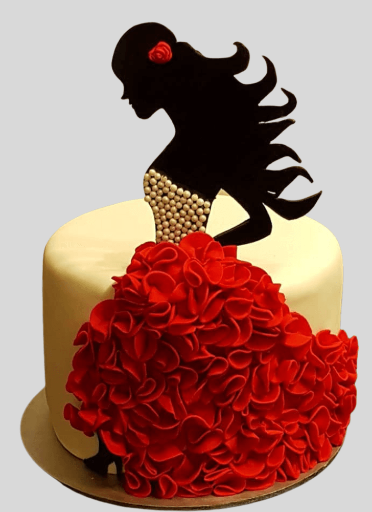 Lovely Pretty Woman Cake Design