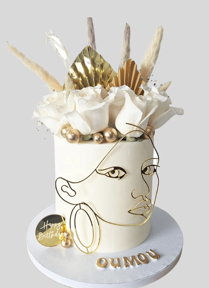 Wonderful Pretty Woman Cake Design