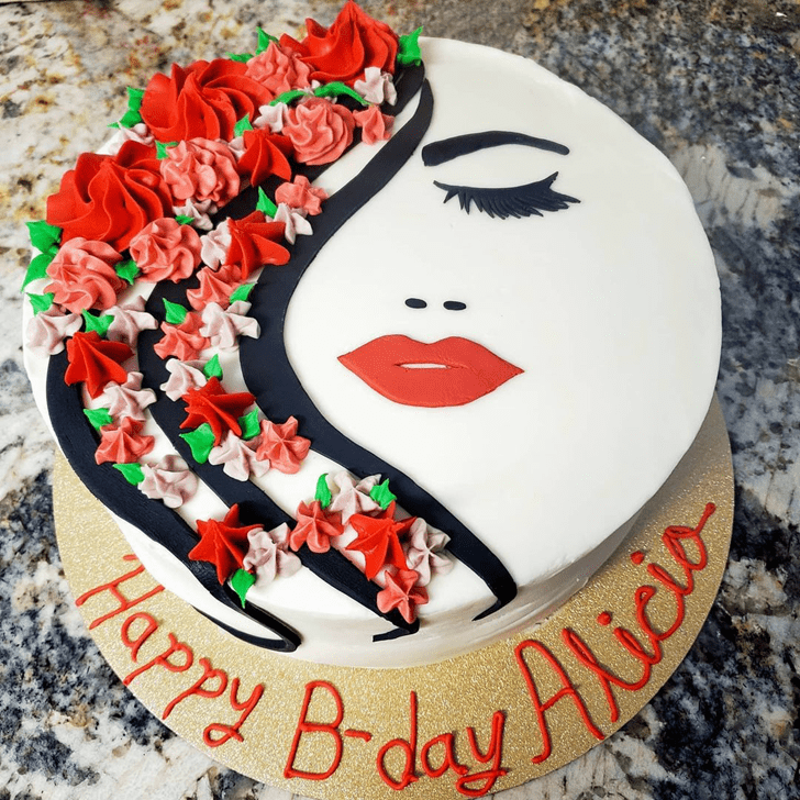 Admirable Pretty Woman Cake Design