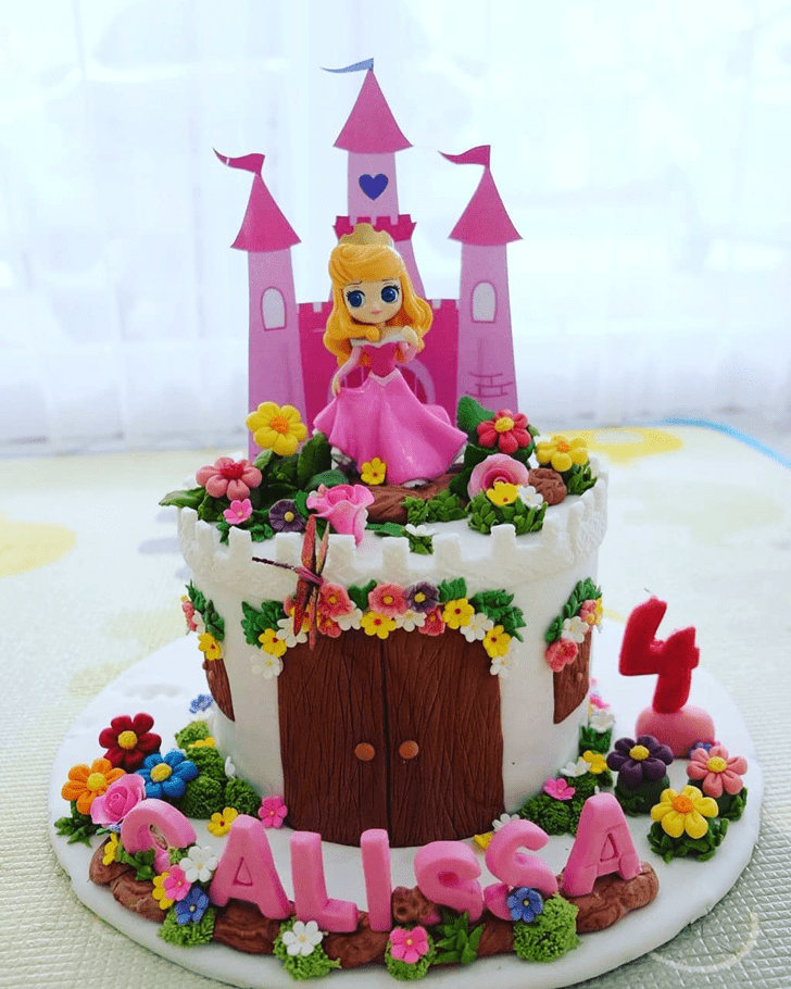 Lovely Princess Aurora Cake Design