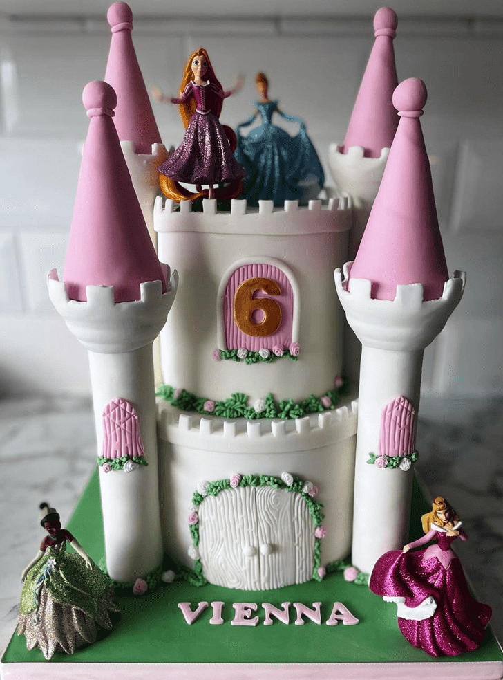 Adorable Princess Castle Cake