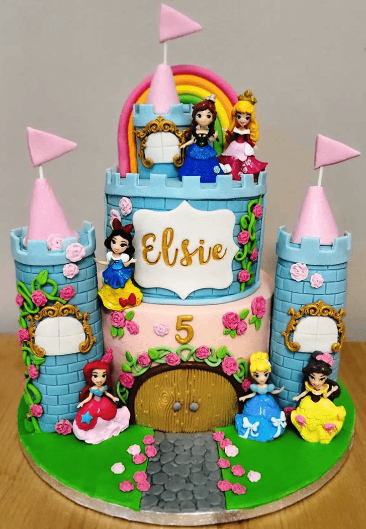 Cute Princess Castle Cake