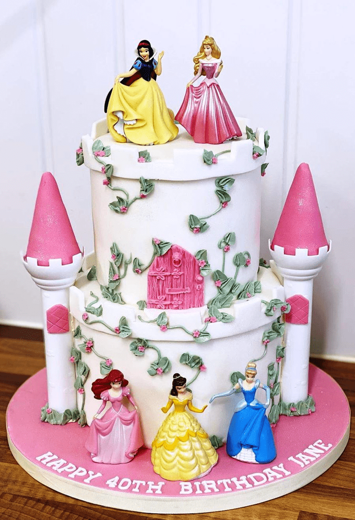 Delicate Princess Castle Cake