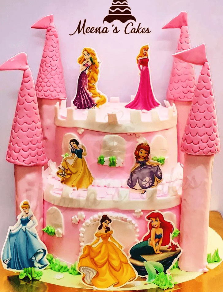 Elegant Princess Castle Cake
