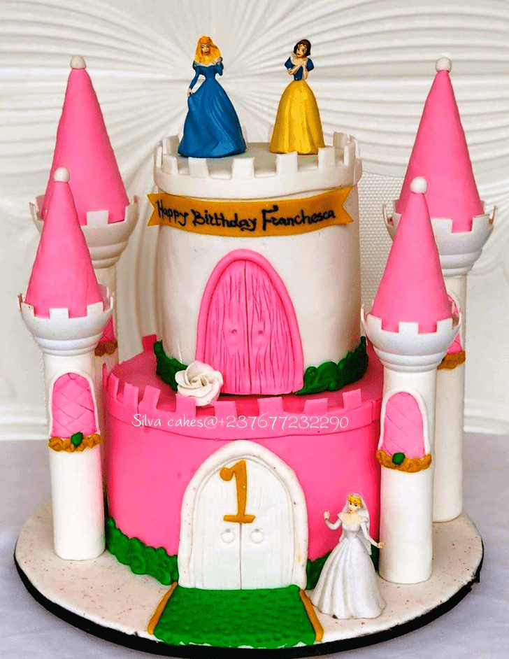Graceful Princess Castle Cake